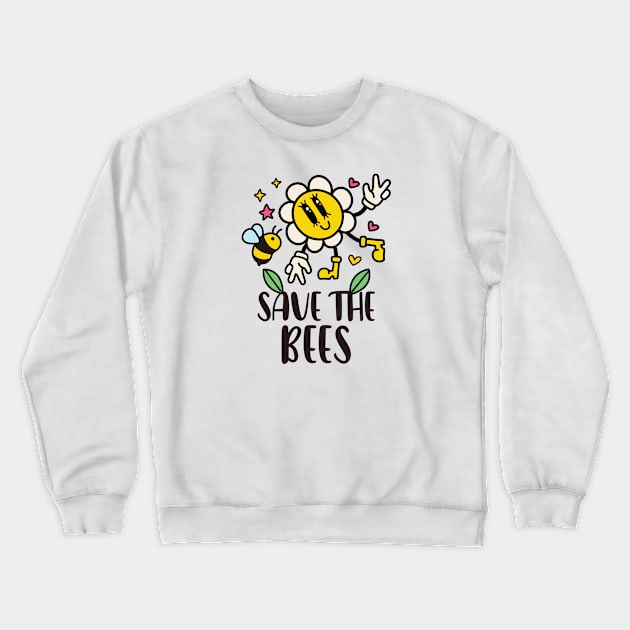 Save The Bees Crewneck Sweatshirt by Crisp Decisions